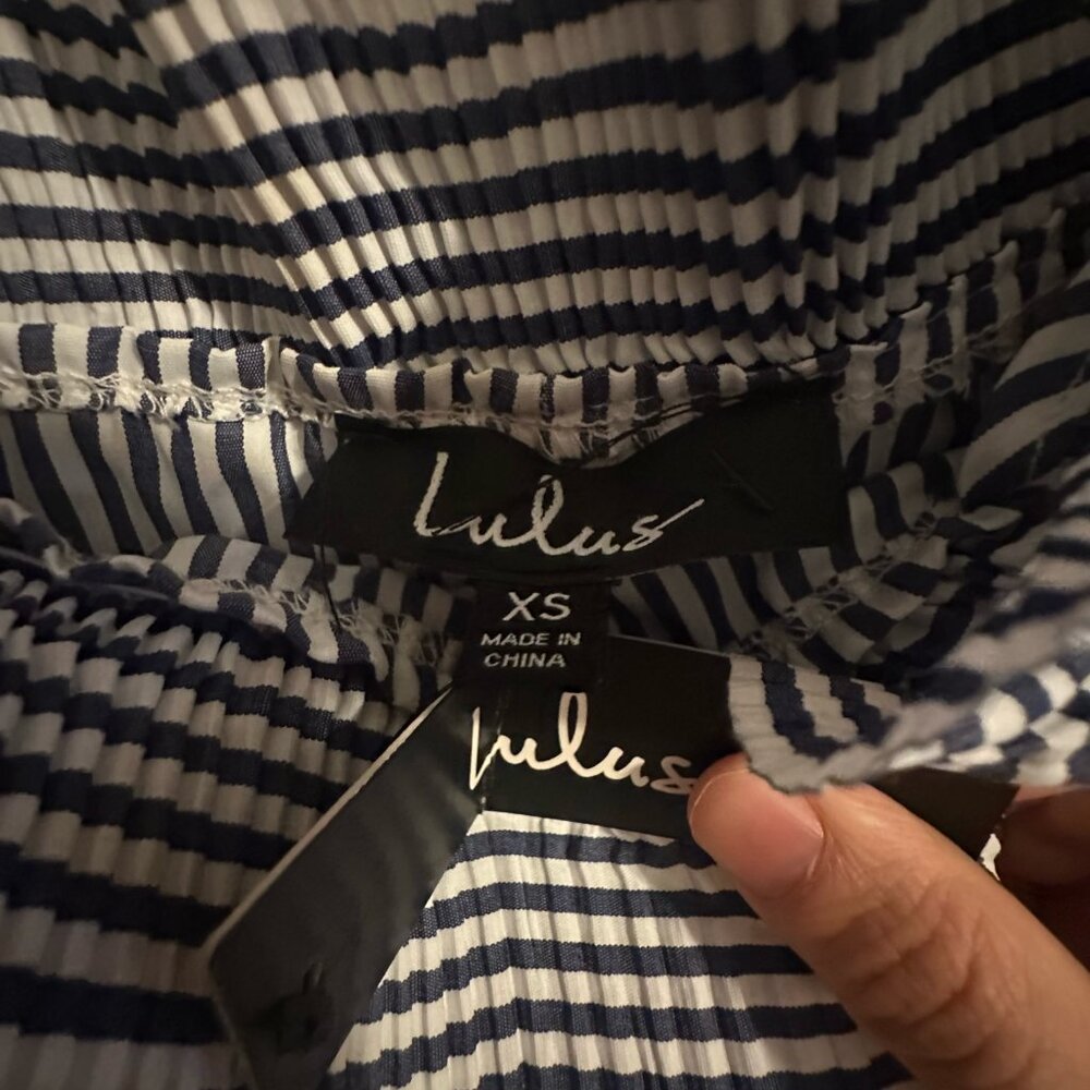 [NWT] Lulus Striped Ruffle Dress - Picture 3 of 4